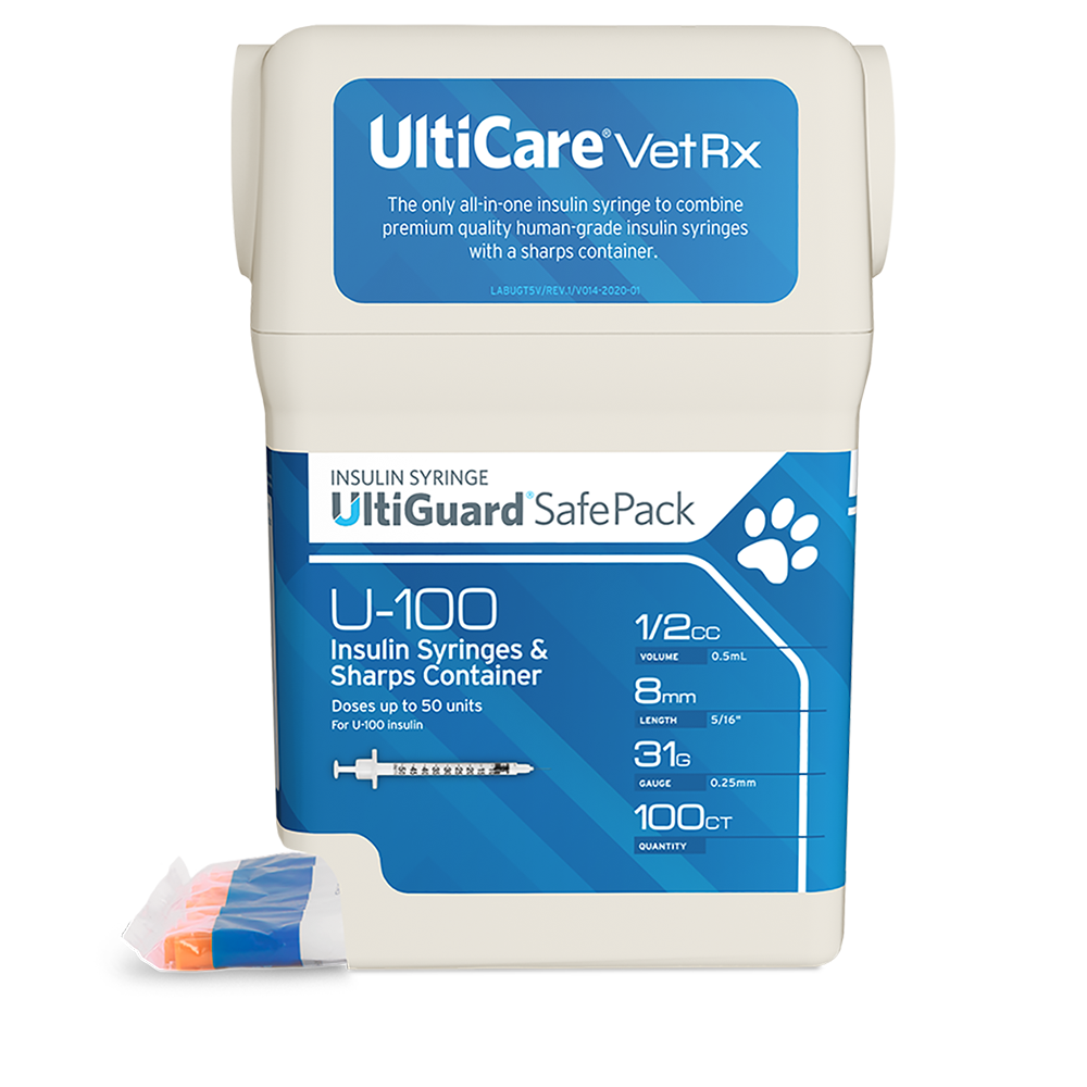 3-in-1: UltiGuard Safe Pack Pen Needles, Sharps Container